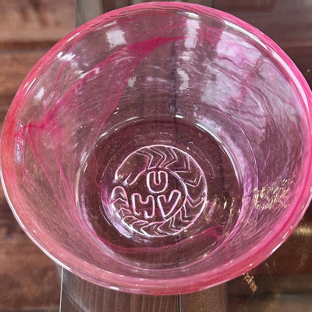 KOSTA BODA Pink Swirl Art Glass Mine 6” Bowl By Ulrica Hydman-Vallien - GORG! - Picture 5 of 16